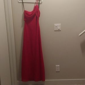 Red floor length dress